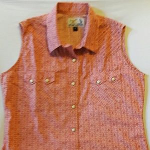 Panhandle Slim Retro Western Wear Sleeveless Shirt